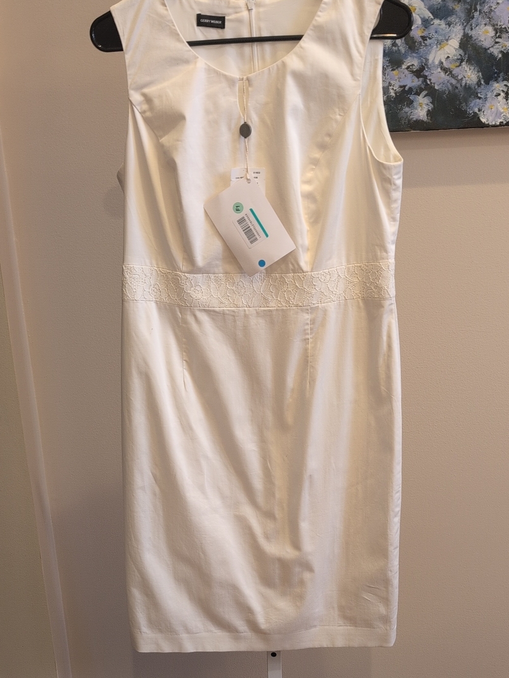 Gerry Weber Ivory Lace-Waist Sheath Dress